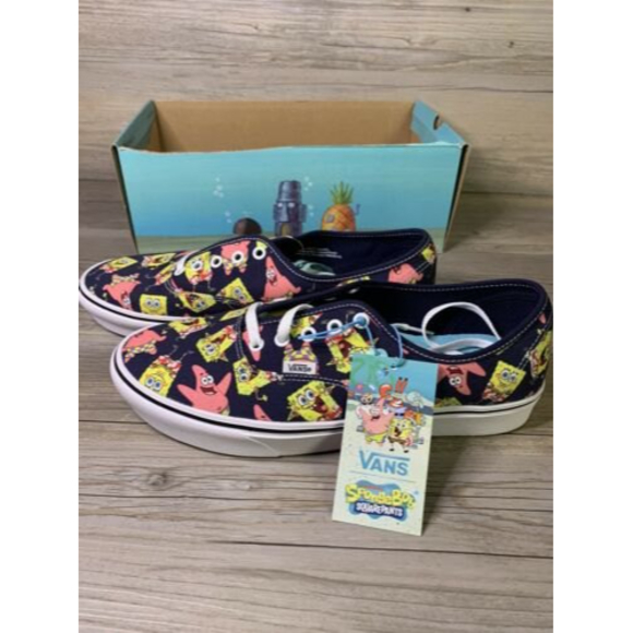 Vans SpongeBob SquarePants X Comfycush Authentic AlohaBob Mens 10.5 New W Box